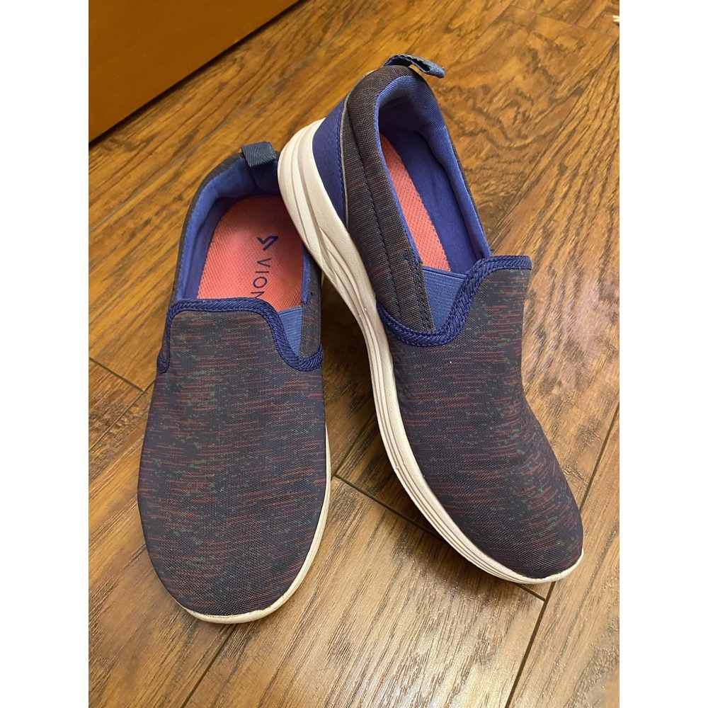 Vionic Agile Kea Blue Mesh Slip On Low Top Casual Comfort Sneaker Shoes Size 7.5
